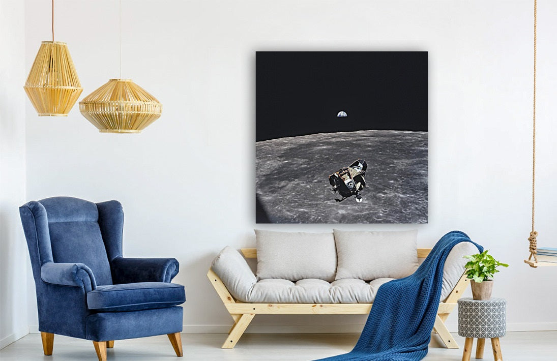 Astronaut Michael Collins on the Moon Landing /Canvas Print/Art/Home Decor/New/Gift/Reproduction/.