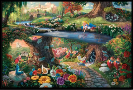 Thomas Kinkade/Alice in wonderland/Canvas Print/Art/Home Decor/New/Gift/Reproduction/.