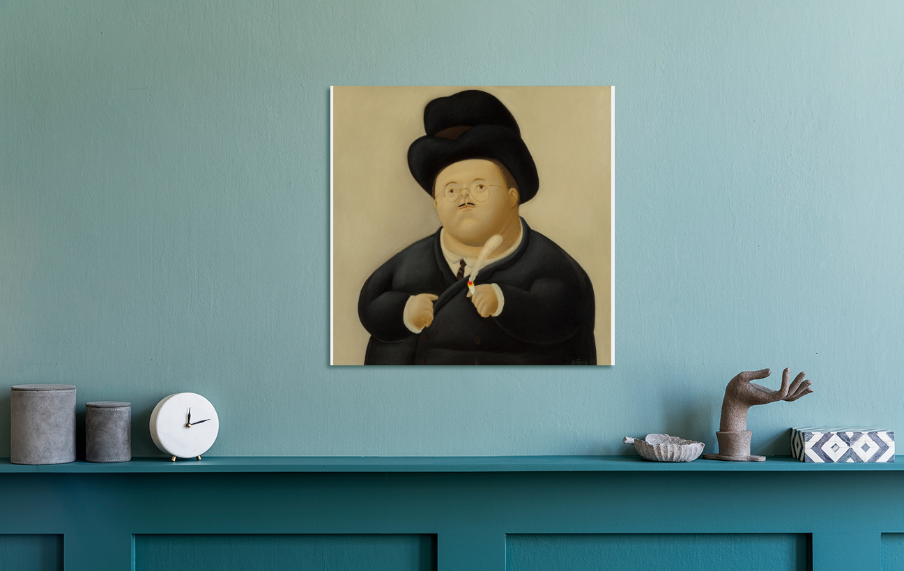 Fernando Botero Un Abogado Painting Art Canvas Print Wall Art For Home Decor New Reproduction NO FRAME.