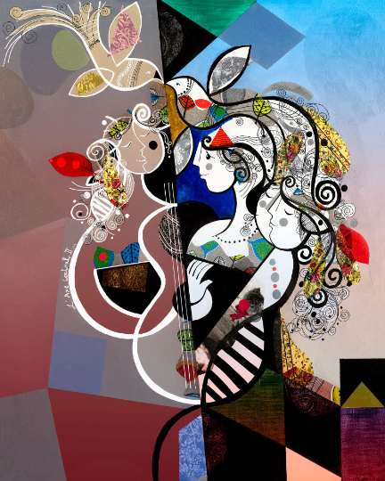 Yoel Benharrouche/L'AXE CENTRAL II/Canvas Print/Art/Home Decor/New/Gift/Reproduction/.