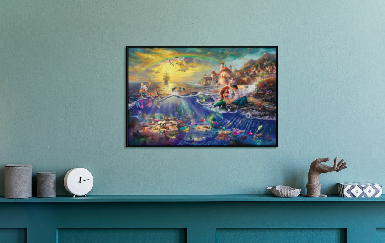 Thomas Kinkade/The Little Mermaid/Canvas Print/Art/Home Decor/New/Gift/Reproduction/.