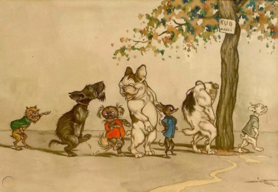 Boris O’Klein/ Dirty Dogs of Paris/Canvas Print/Art/Home Decor/New/Gift/Reproduction/2.