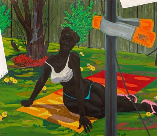 Kerry James Marshall/ Untitled/ Beach Towel 2014/Canvas Print/Art/Home Decor/New/Gift/Reproduction/.
