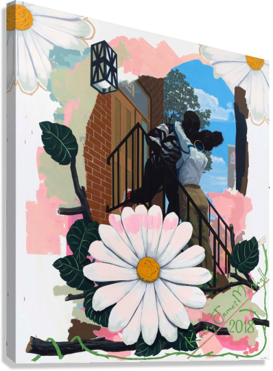 Kerry James Marshall/Vignette /The Kiss/Canvas Print/Art/Home Decor/New/Gift/Reproduction/.