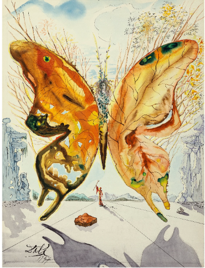 Salvador Dali/ Venus Butterfly 1947/Canvas Print/Art/Home Decor/New/Gift/Reproduction/.