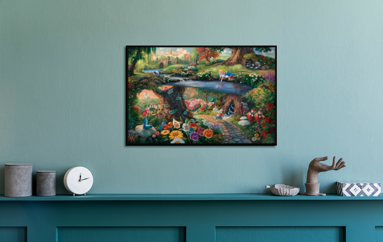 Thomas Kinkade/Alice in wonderland/Canvas Print/Art/Home Decor/New/Gift/Reproduction/.