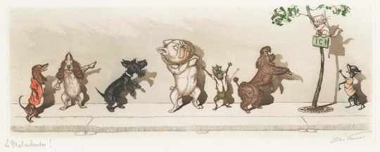 Boris O’Klein/ Dirty Dogs of Paris/Canvas Print/Art/Home Decor/New/Gift/Reproduction/3