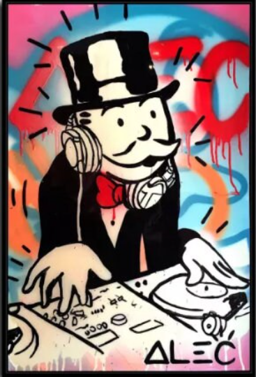 Alec Monopoly/DJ/Canvas Print/Art/Home Decor/New/Gift/Repeoduction/.