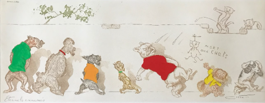 Boris O’Klein/ Dirty Dogs of Paris/Canvas Print/Art/Home Decor/New/Gift/Reproduction/.