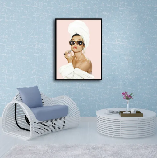 Audrey Hepburn/Fashion Audrey Hepburn Makeup Pretty Lips/Canvas Print/Art/Home Decor/New/Gift/Reproduction/.