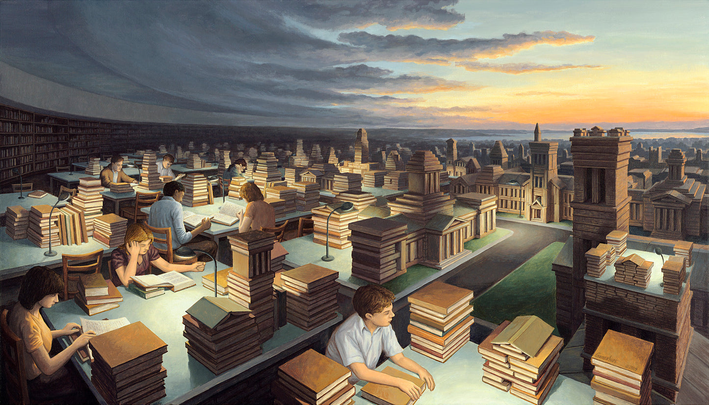 Rob Gonsalves/Towers of Knowledge/Canvas Print/Art/Home Decor/New/Gift/Reproduction/