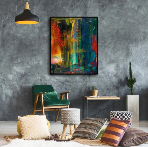Gerhard Richter /Abstract Painting 599/Canvas Print/Art/Home Decor/New/Gift/Reproduction/.