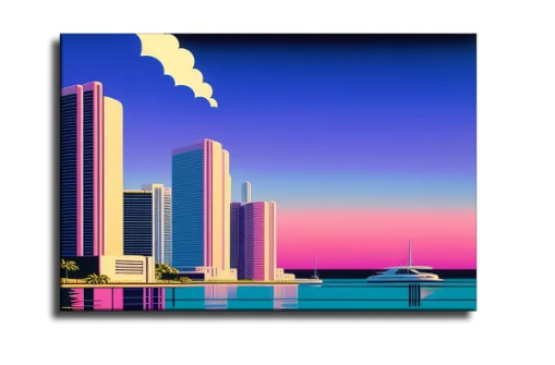 Hiroshi Nagai /Miami/ Canvas Print/Art/Home Decor/New/Gift/Reproduction/.