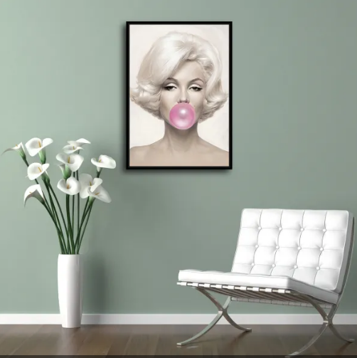 Marilyn Monroe Pink Bubblegum Canvas Print/Art/Home Decor/New/Gift/Reproduction/.