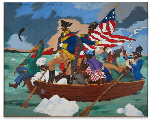 Robert Colescott/George Washington Carver Crossing the Delaware/Canvas Print/Art/Home Decor/New/Gift/Reproduction/.
