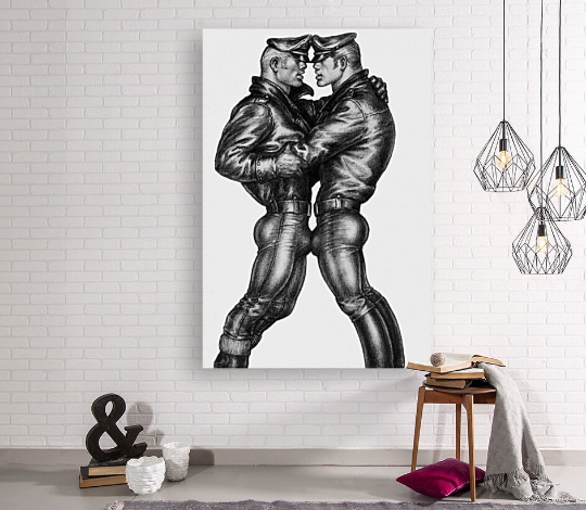 Tom of Finland/Canvas Print/Gay Art/Queer/LGBTQ/Home Decor/New/Art/Reproduction/.