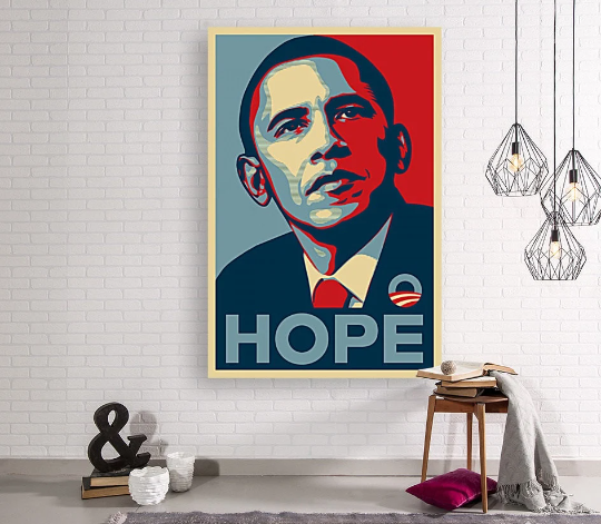 Barack Obama/Hope/Canvas Print/Art/Home Decor/New/Gift/Reproduction/.