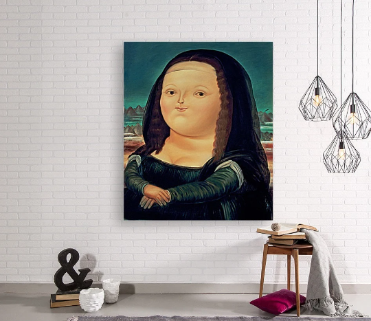 Fernando Botero/Mona Lisa, Age Twelve/Canvas Print/Art/Home Decor/New/Gift/Reproduction/.