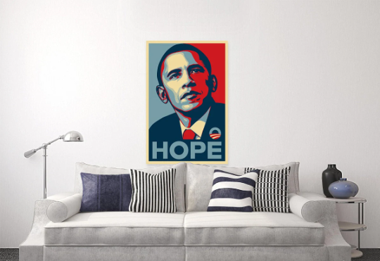 Barack Obama/Hope/Canvas Print/Art/Home Decor/New/Gift/Reproduction/.