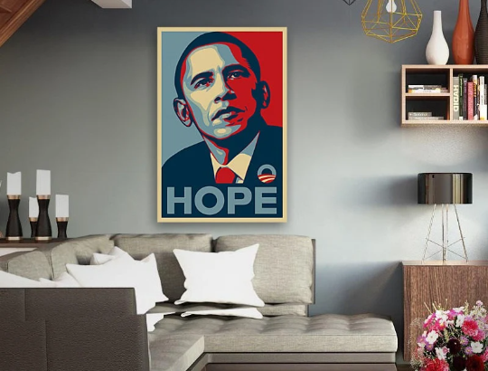 Barack Obama/Hope/Canvas Print/Art/Home Decor/New/Gift/Reproduction/.