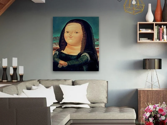 Fernando Botero/Mona Lisa, Age Twelve/Canvas Print/Art/Home Decor/New/Gift/Reproduction/.