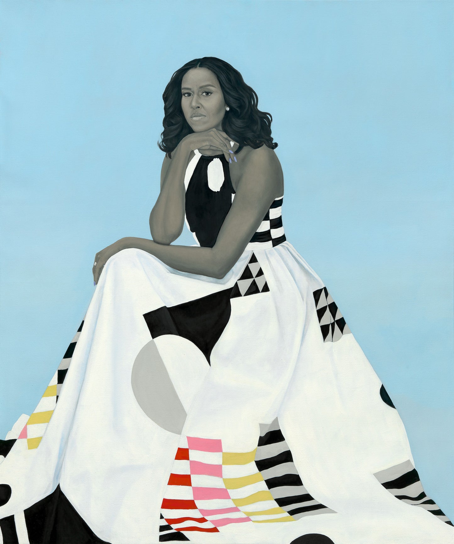 Amy Sherald Portrait of Michelle Obama Canvas Print/Art/Home Decor/New/Gift/Reproduction/