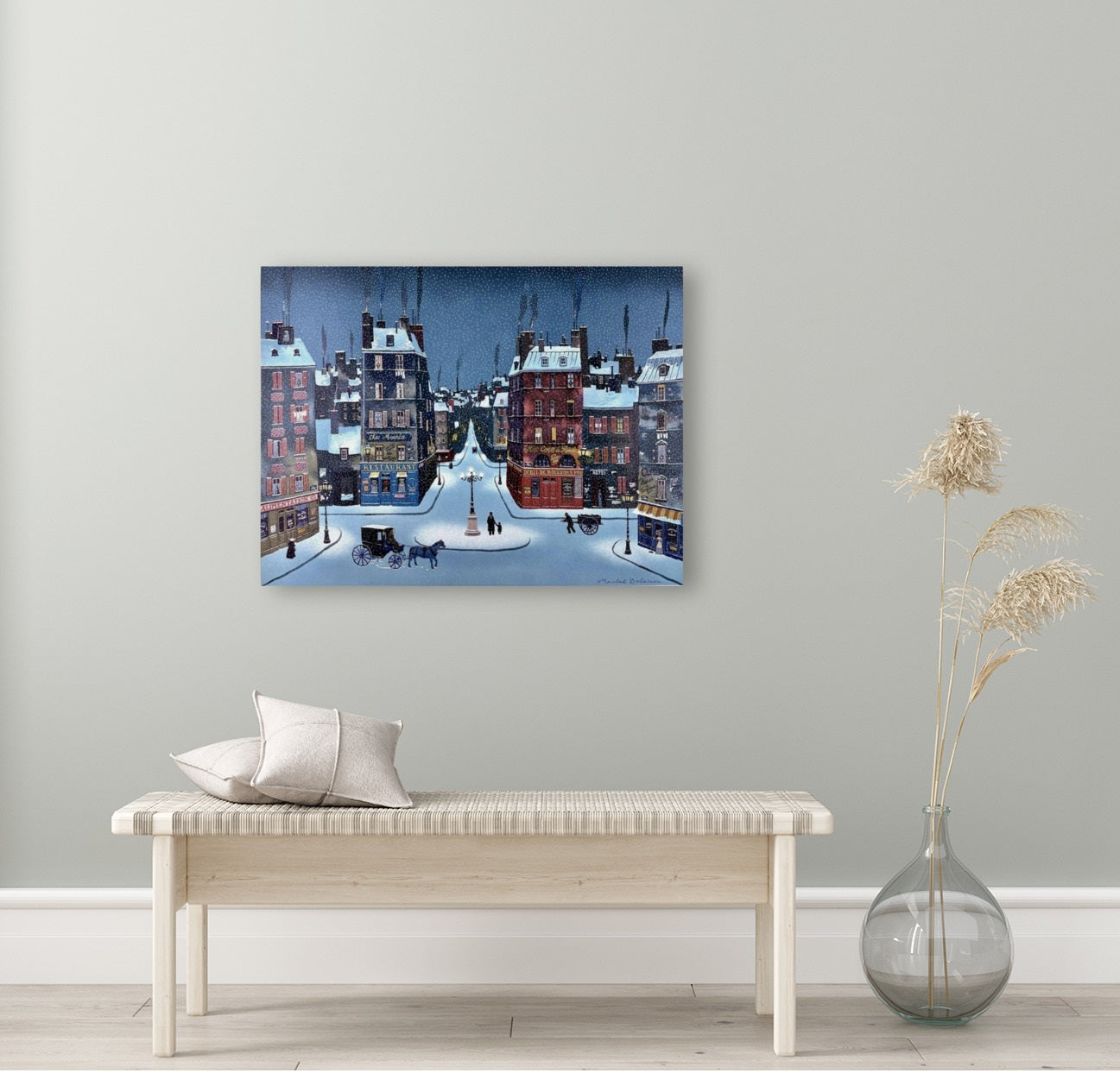 Michel Delacroix/Nuit de Decembre/Canvas Print/Art/Home Decor/New/Gift/Reproduction/.