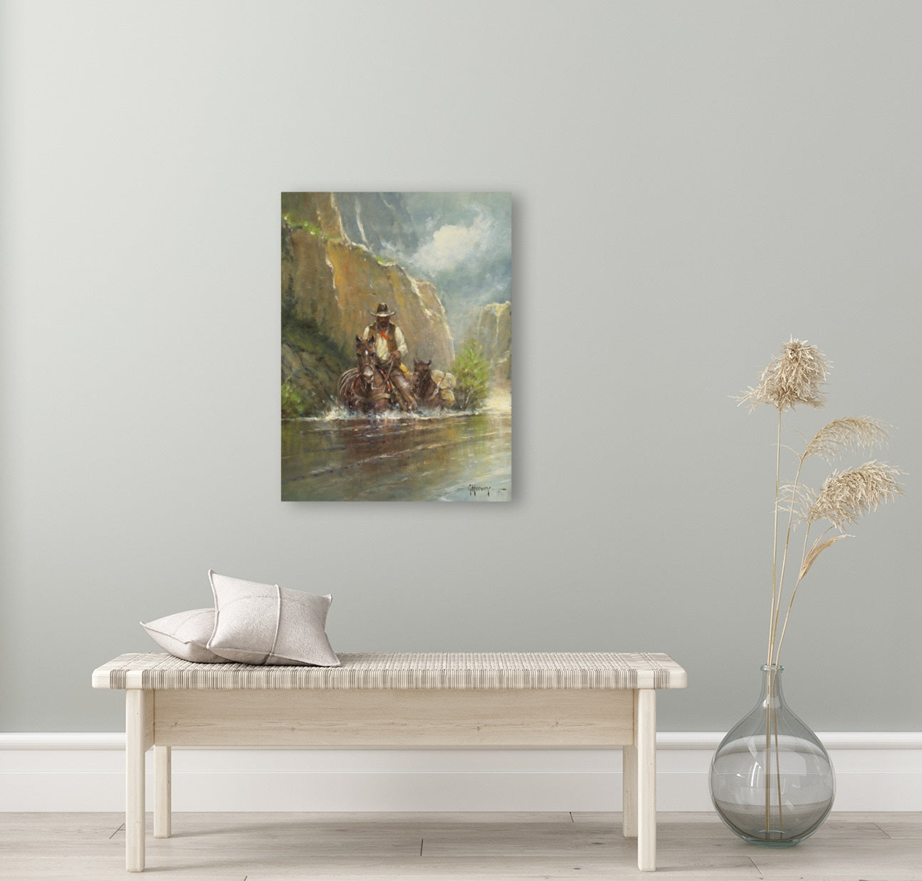 G. Harvey/Across the Canyon Stream/Canvas Print/Art/Home Decor/New/Gift/Reproduction/.