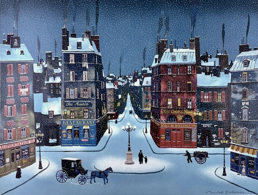 Michel Delacroix/Nuit de Decembre/Canvas Print/Art/Home Decor/New/Gift/Reproduction/.