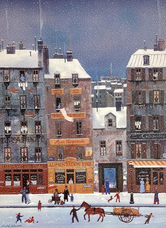 Michel Delacroix/Route Glissante Paris/Canvas Print/Art/Home Decor/New/Gift/Reproduction/.