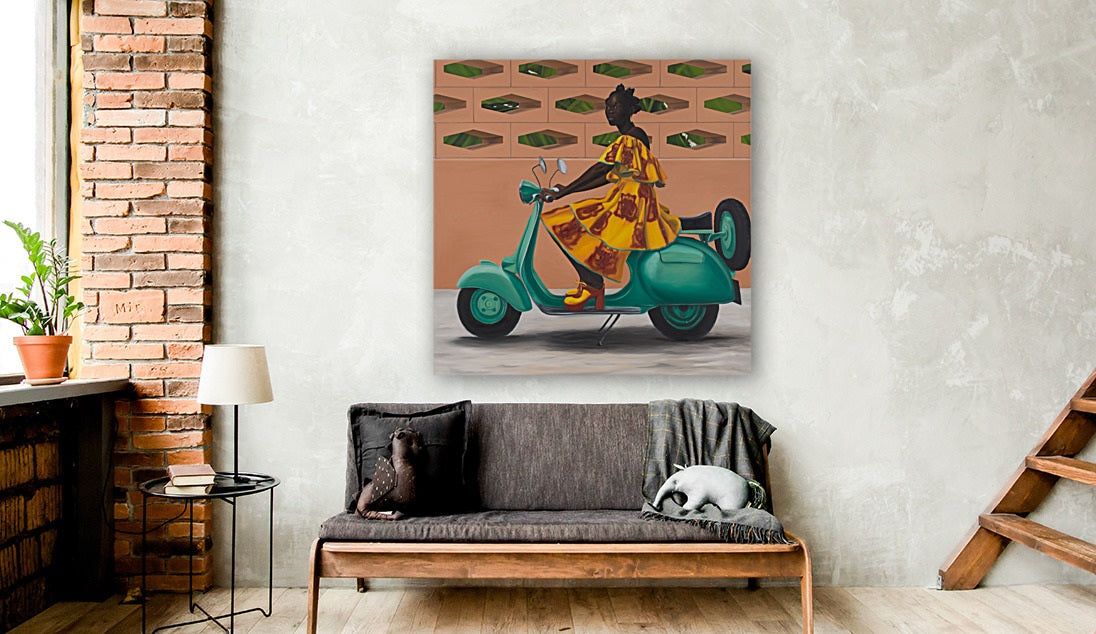 Peter Uka /Still Riding/Canvas Print/Art/Home Decor/New/Gift/Reproduction/.//
