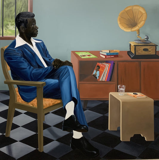 Peter Uka/Quiet Listening/Canvas Print/Art/Home Decor/New/Gift/Reproduction/.
