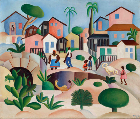 Tarsila do Amara/Morro da Favela/Canvas Print/Art/Home Decor/New/Gift/Reproduction/.