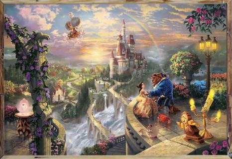 Thomas Kinkade/Beauty And The Beast /Canvas Print/Art/Home Decor/New/Gift/Reproduction/.