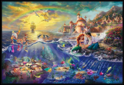 Thomas Kinkade/The Little Mermaid/Canvas Print/Art/Home Decor/New/Gift/Reproduction/.