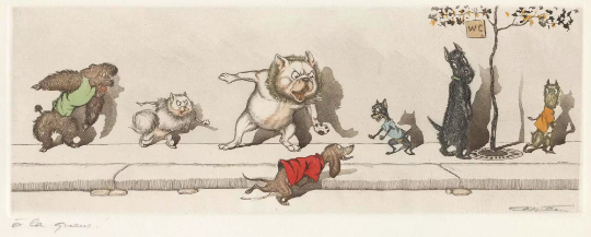 Boris O’Klein/Dirty Dogs of Paris/Canvas Print/Art/Home Decor/New/Reproduction/1