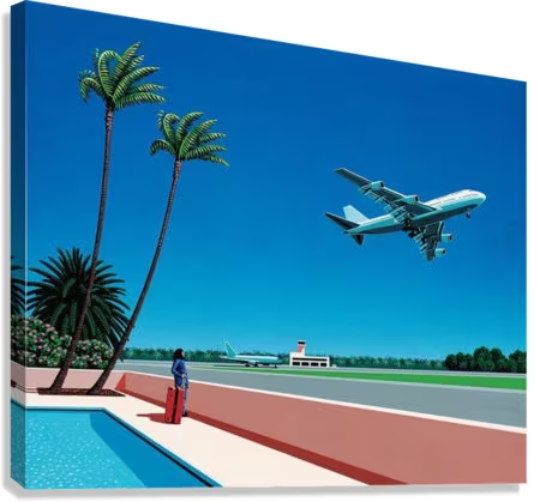 Hiroshi Nagai/Retrowave/Canvas Print/Art/Home Decor/New/Gift/Reproduction/.