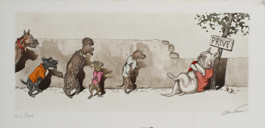 Boris O’Klein/ Dirty Dogs of Paris/Canvas Print/Art/Home Decor/New/Gift/Reproduction/4.