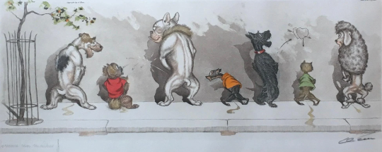 Boris O’Klein/ Dirty Dogs of Paris/Canvas Print/Art/Home Decor/New/Gift/Reproduction/.