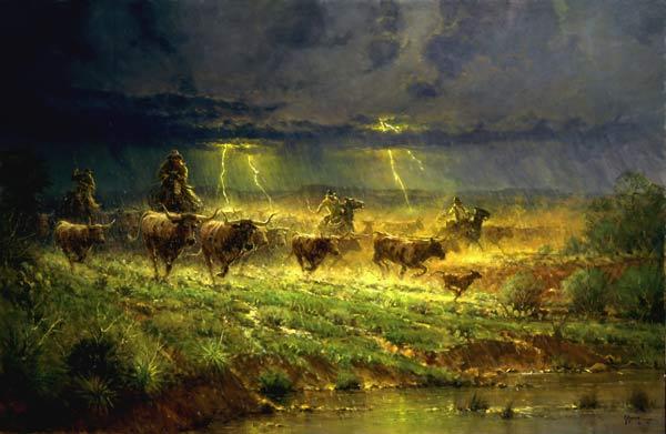 G. Harvey/Rawhide And Thunder/Canvas Print/Art/Home Decor/New/Gift/Reproduction/.